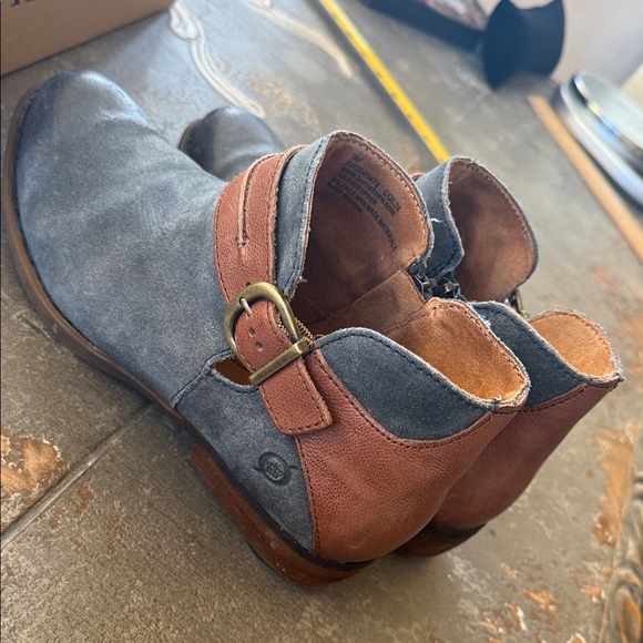 Born ladies blue suede and brown leather Ankle Boots-9.5 - Picture 6 of 6